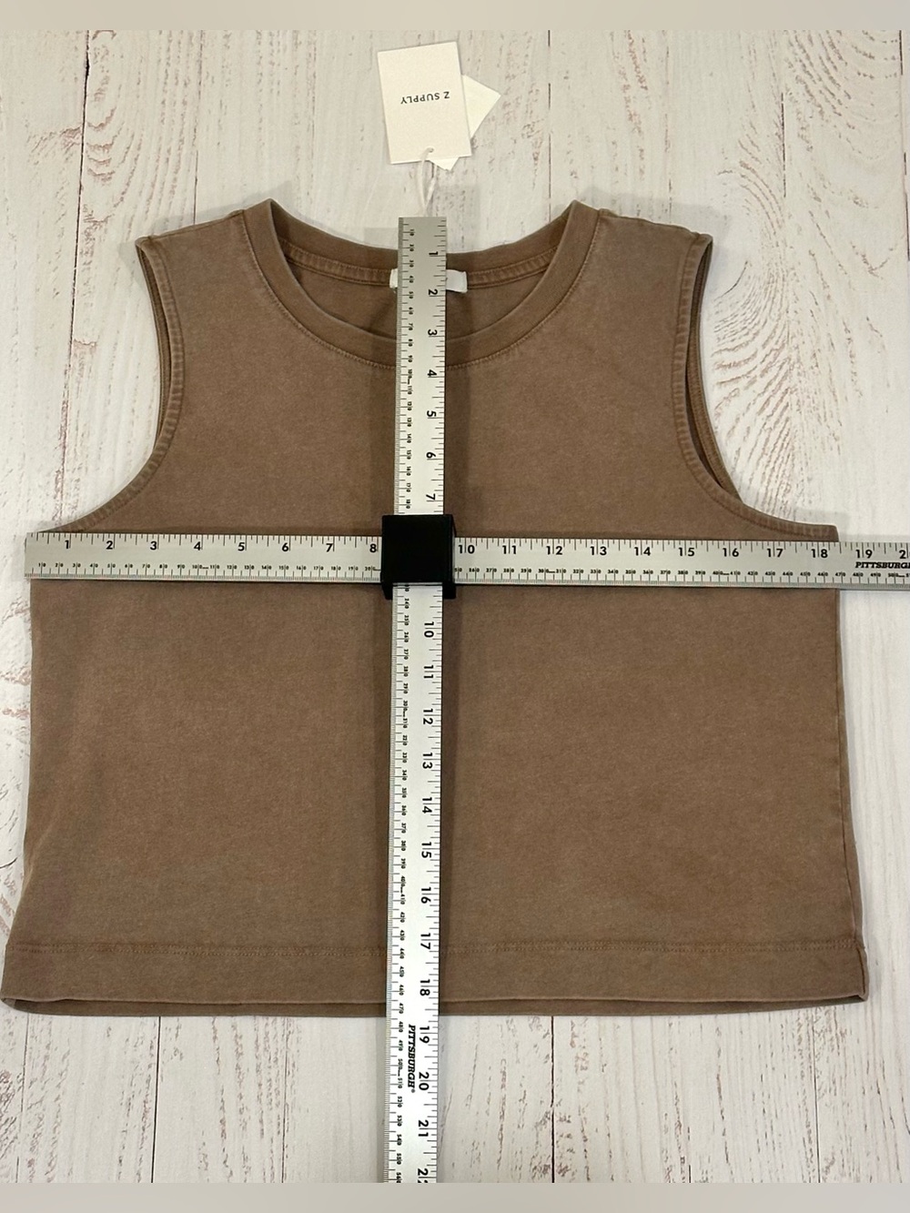 NWT Z Supply Sloane Cotton Jersey Tank In Perfectly Taupe Size Small - Picture 7 of 12